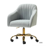 Refined White Tufted Velvet Comfy Armchair with Golden Legs - Decor Smart
