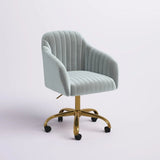 Refined White Tufted Velvet Comfy Armchair with Golden Legs - Decor Smart