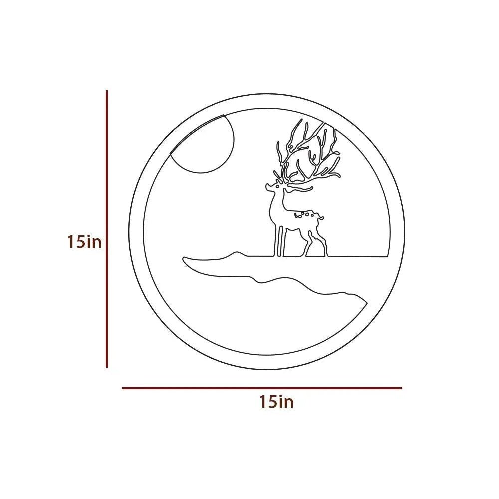 Reindeer Designer Backlit Wooden Wall Decor with LED Night Light - Decor Smart