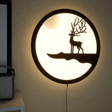 Reindeer Designer Backlit Wooden Wall Decor with LED Night Light - Decor Smart