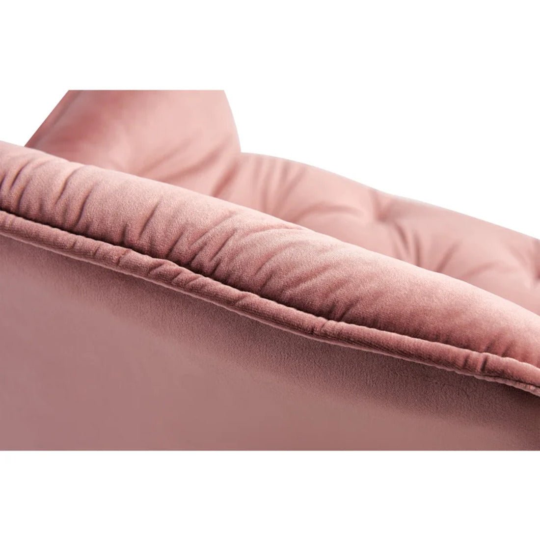 Rich Blush Pink Comfy Padded Tufted Premium Velvet Lounge Chair - Decor Smart