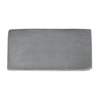 Rich Grey Velvet Ottoman Bench with Golden Classic Legs