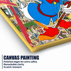 Richie Donald Duck Cotton Canvas Wall Painting