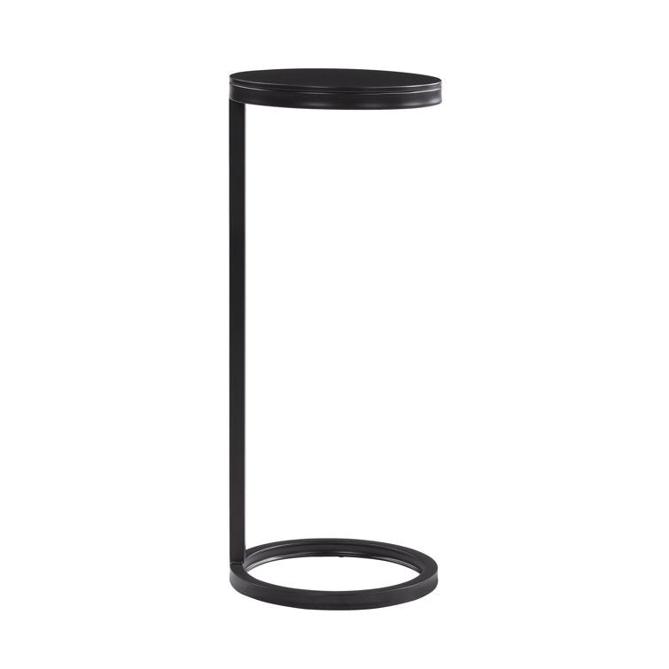 Ring Base Black Marble Designer Side Table - Decor Smart
