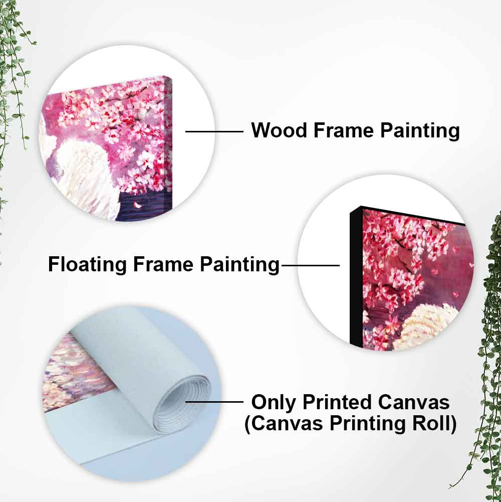 Romantic Couple of Swans Canvas Wall Painting - Decor Smart