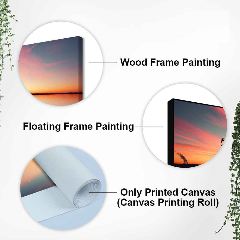 Romantic Wooden Jetty in Sunset Canvas wall Painting - Decor Smart