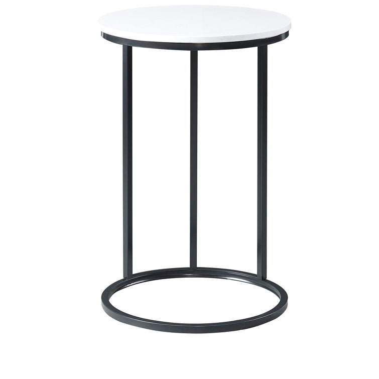 Round White Marble Designer Side Table - Decor Smart
