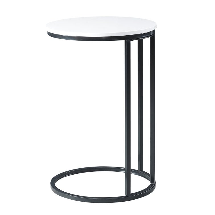 Round White Marble Designer Side Table - Decor Smart