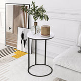 Round White Marble Designer Side Table - Decor Smart