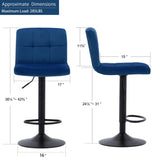 Royal Blue Luxurious Feel Velvet Counter Bar Chair / Long Chair - Decor Smart