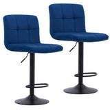 Royal Blue Luxurious Feel Velvet Counter Bar Chair / Long Chair - Decor Smart