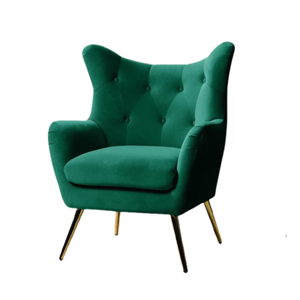 Royal Green Comfortable Tufted Velvet Sofa Lounge Chair - Decor Smart