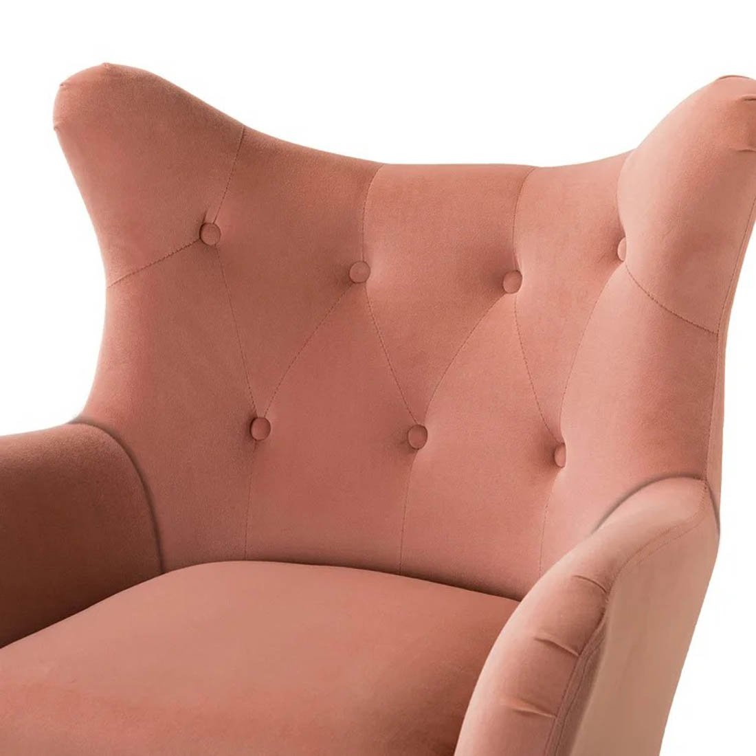 Royal Pink Comfortable Tufted Velvet Sofa Lounge Chair - Decor Smart