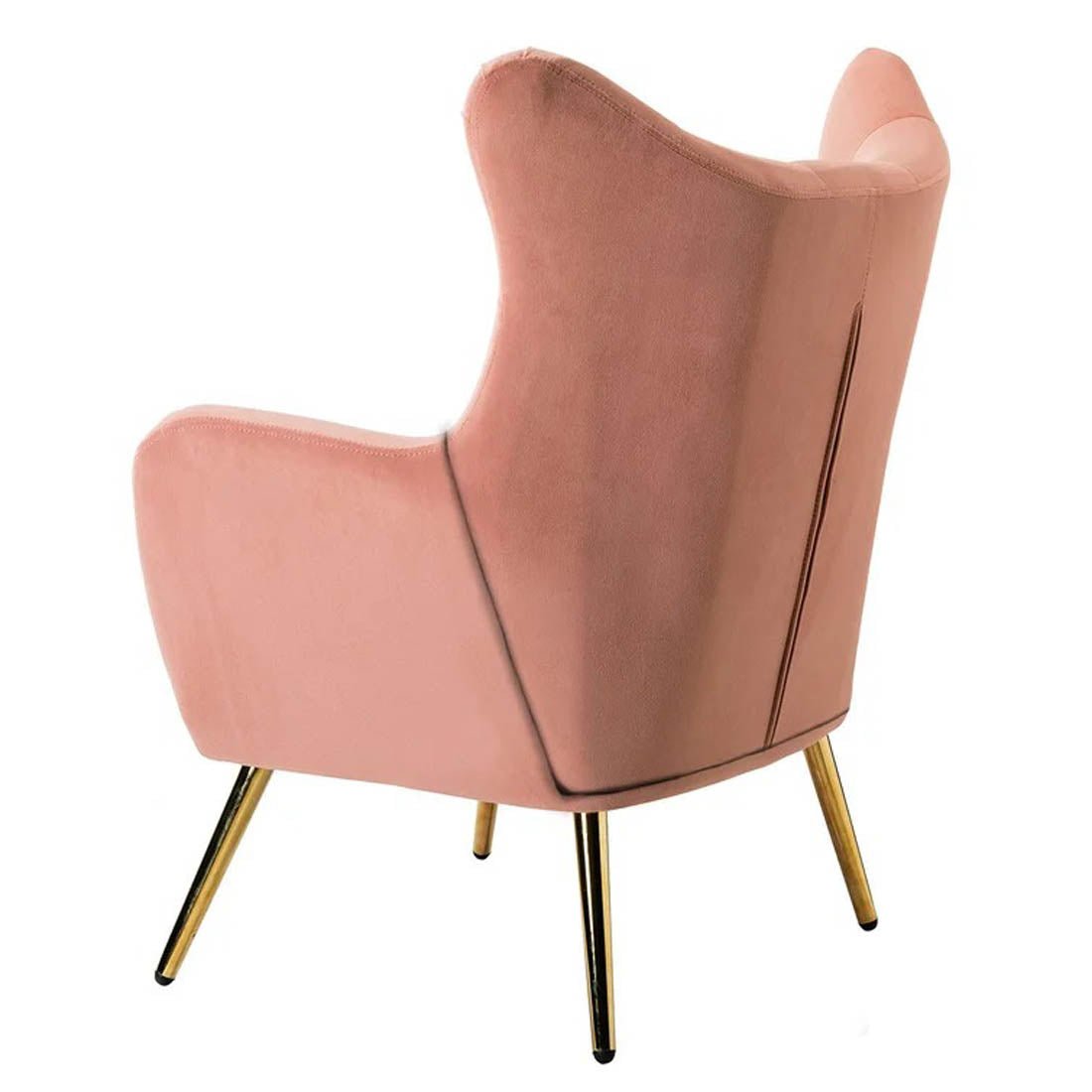 Royal Pink Comfortable Tufted Velvet Sofa Lounge Chair - Decor Smart
