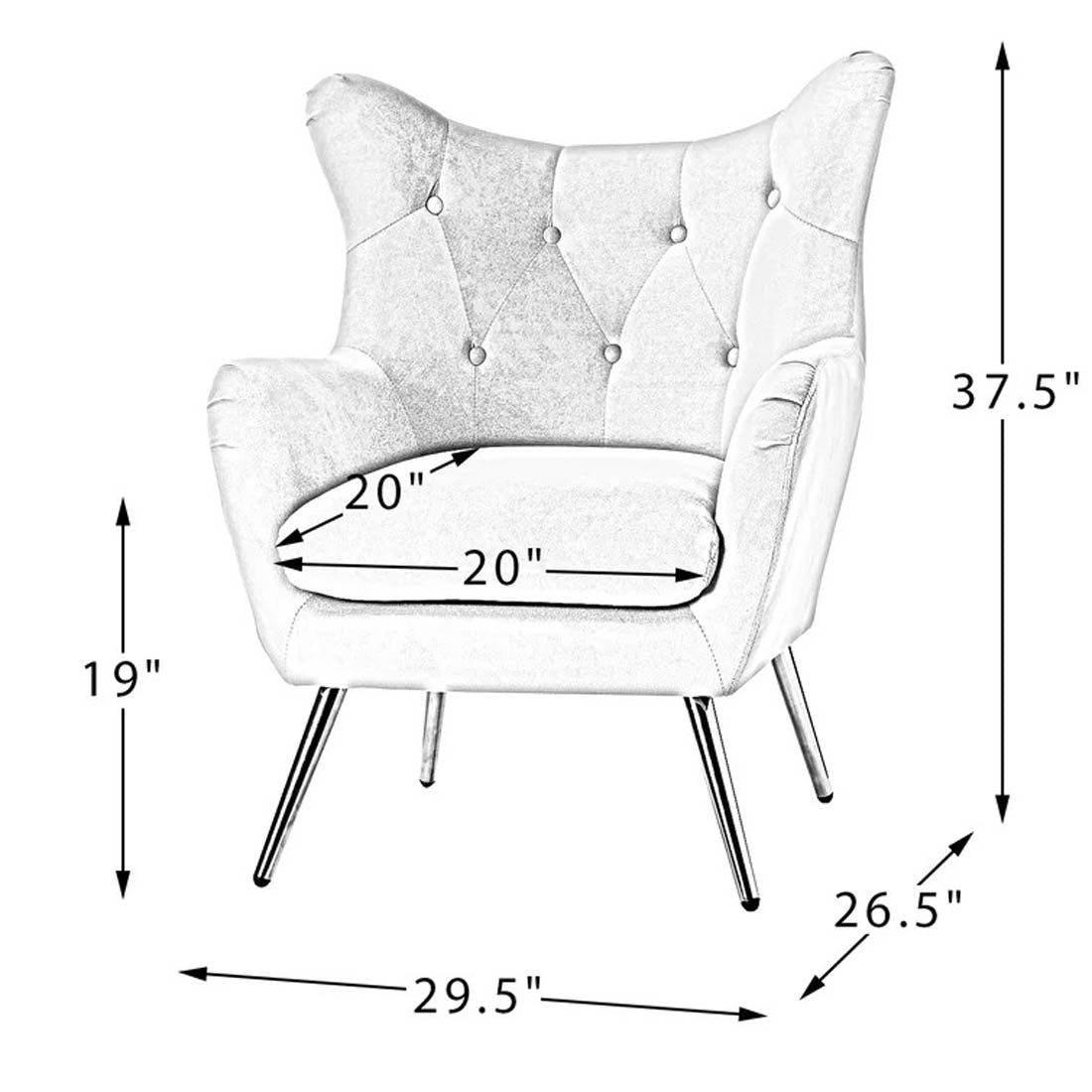 Royal Pink Comfortable Tufted Velvet Sofa Lounge Chair - Decor Smart