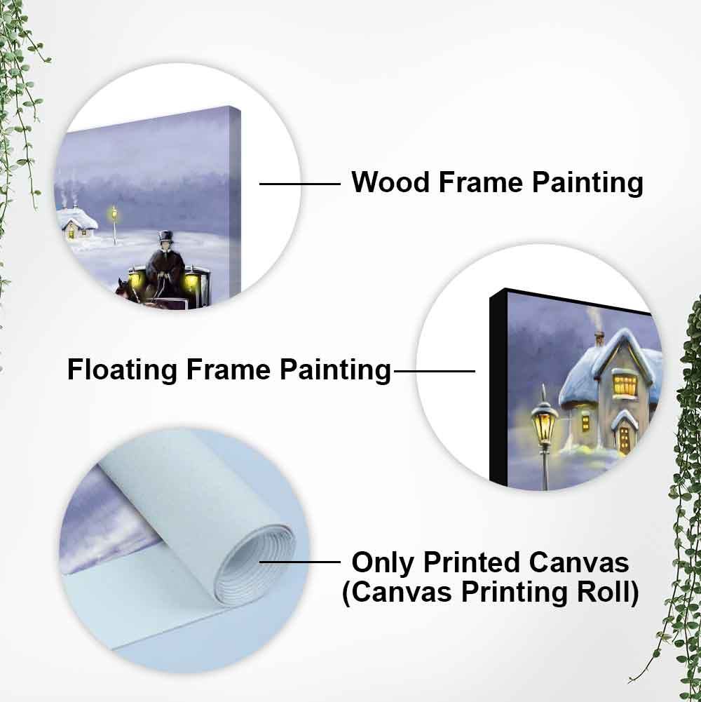Rural Landscape in Winters Wall Painting - Decor Smart