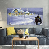 Rural Landscape in Winters Wall Painting - Decor Smart