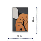 Rustic Wilderness Deer and Tree Silhouette 3D Wall Art Home Decor