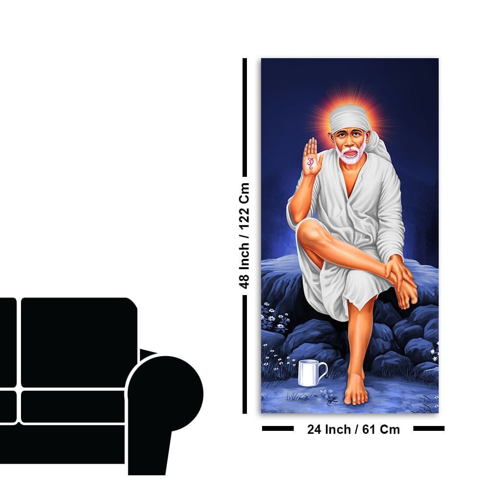 Sai Baba of Shirdi Premium Canvas Wall Painting - Decor Smart