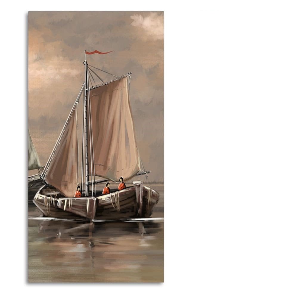 Sailing Boat on the Sea landscape Wall Painting - Decor Smart