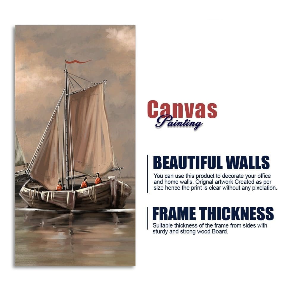 Sailing Boat on the Sea landscape Wall Painting - Decor Smart