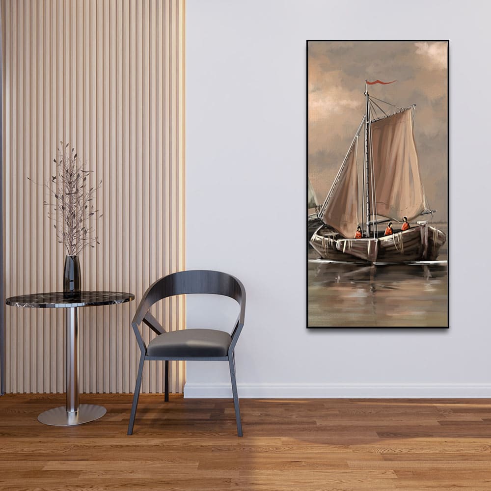 Sailing Boat on the Sea landscape Wall Painting - Decor Smart
