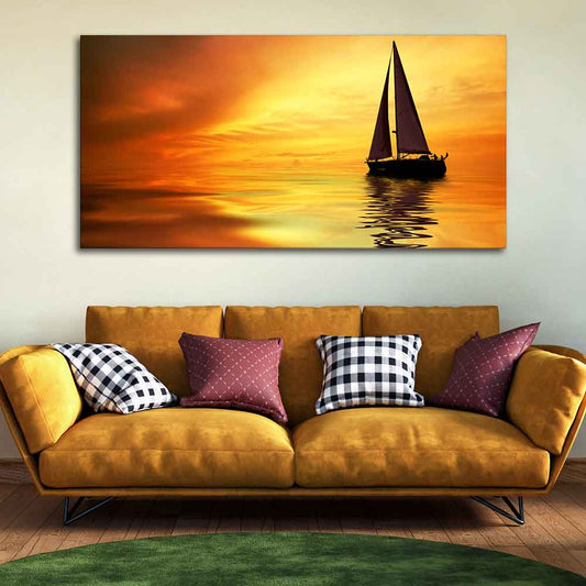 Sailing in Sunset Canvas Wall Painting - Decor Smart