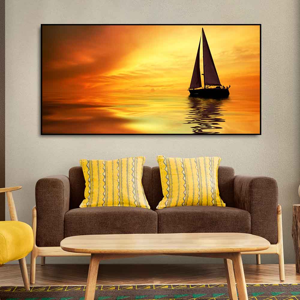 Sailing in Sunset Canvas Wall Painting - Decor Smart