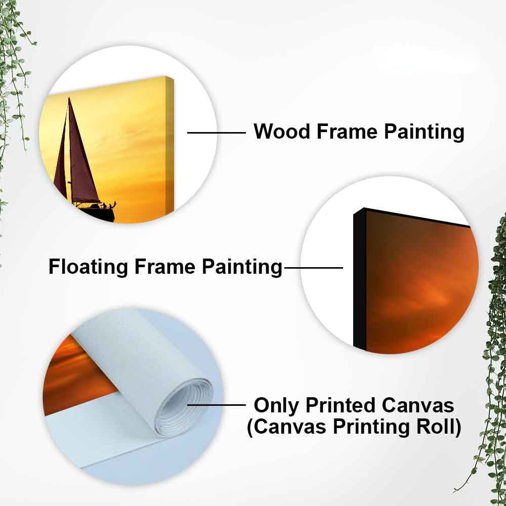 Sailing in Sunset Canvas Wall Painting - Decor Smart