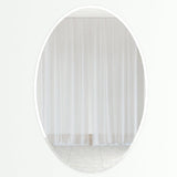 Scandinavian Frame less Beveled Oval Shaped Wall Mirror - Decor Smart