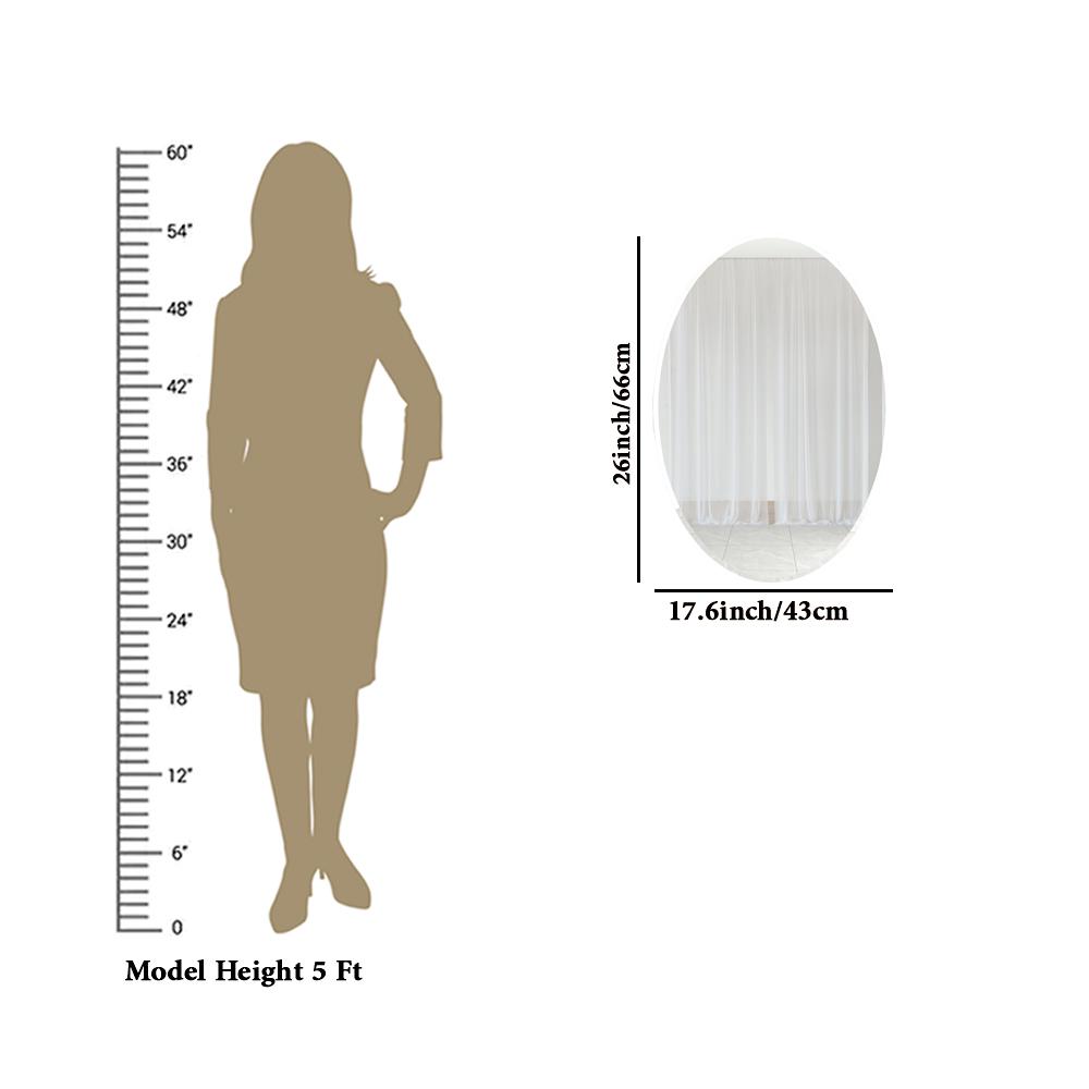 Scandinavian Frame less Beveled Oval Shaped Wall Mirror - Decor Smart