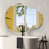 Scandinavian Frameless Beveled Circular Premium Bathroom Mirror - Decor Smart