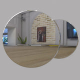 Scandinavian Frameless Beveled Circular Premium Bathroom Mirror - Decor Smart