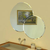 Scandinavian Frameless Beveled Dual Round Bathroom Mirror - Decor Smart