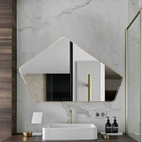 Scandinavian Frameless Beveled Geometrical Shaped Mirror - Decor Smart