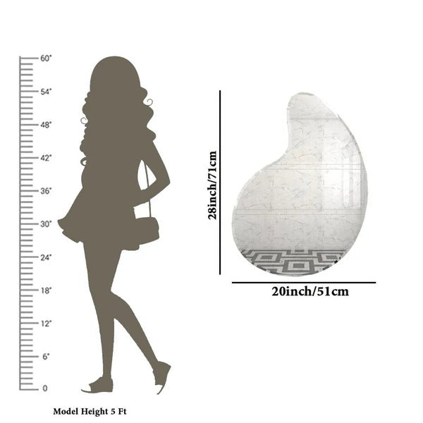 Scandinavian Frameless Water Drop Shaped Mirror - Decor Smart