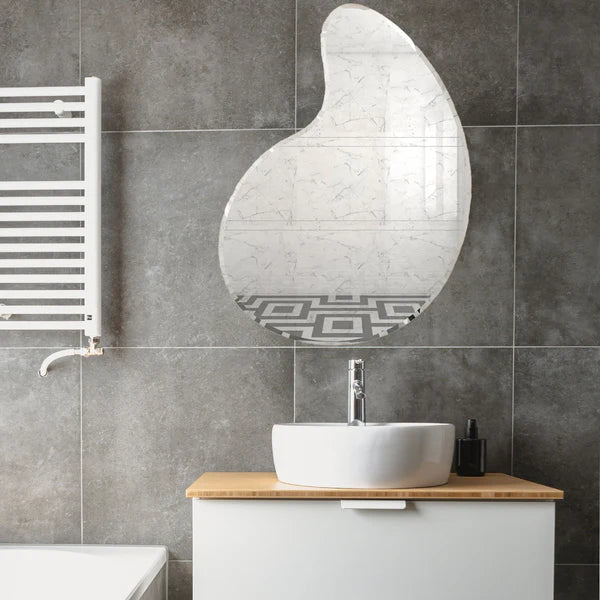 Scandinavian Frameless Water Drop Shaped Mirror - Decor Smart