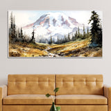 Scenery of Mountain Stream Canvas Wall Painting - Decor Smart
