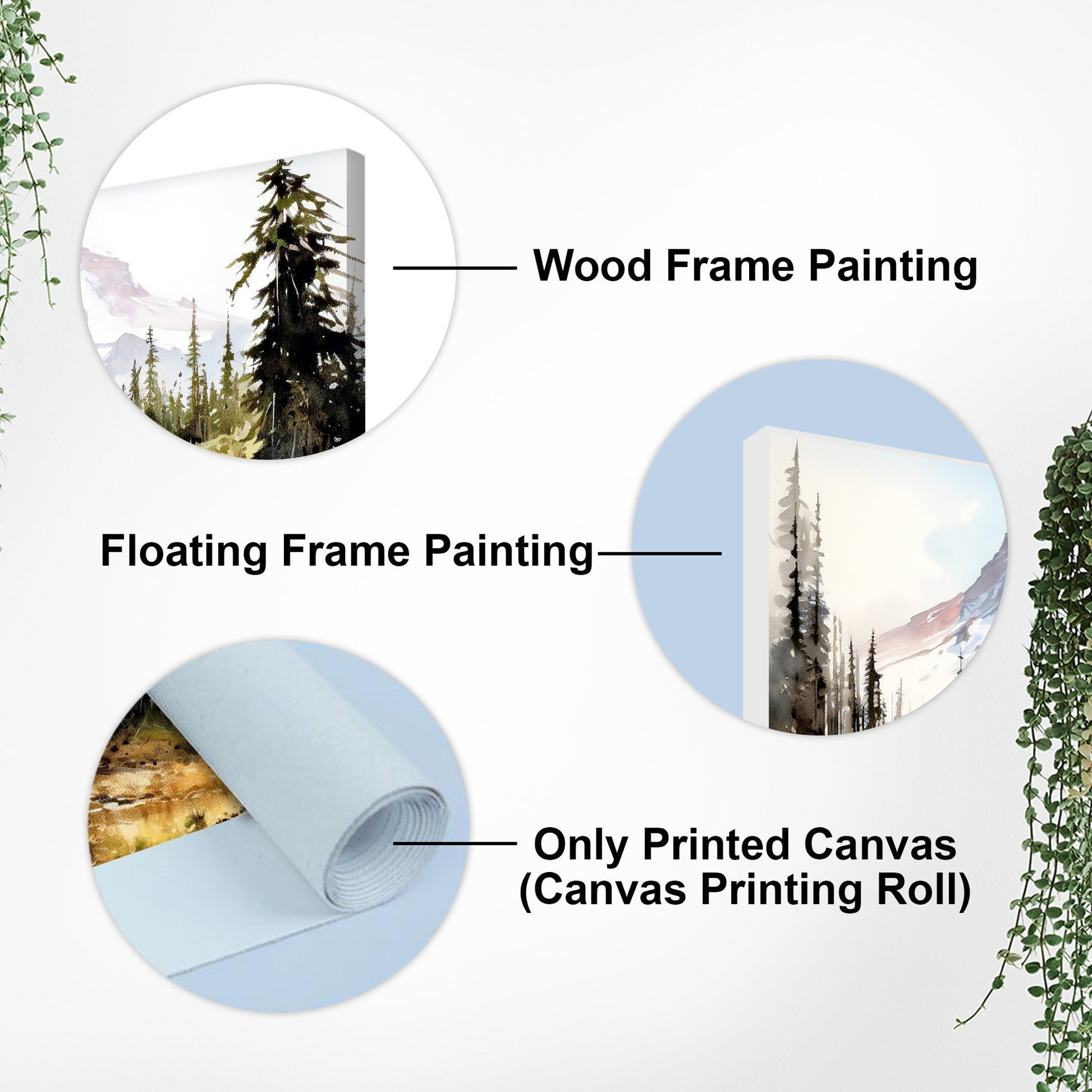 Scenery of Mountain Stream Canvas Wall Painting - Decor Smart