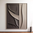 Sculptural Wall Decor with Geometric and Organic Elements