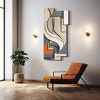 Sculptural Wall Hanging Art Modern Abstract Geometric Pattern