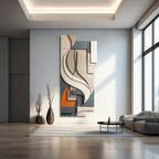 Sculptural Wall Hanging Art Modern Abstract Geometric Pattern