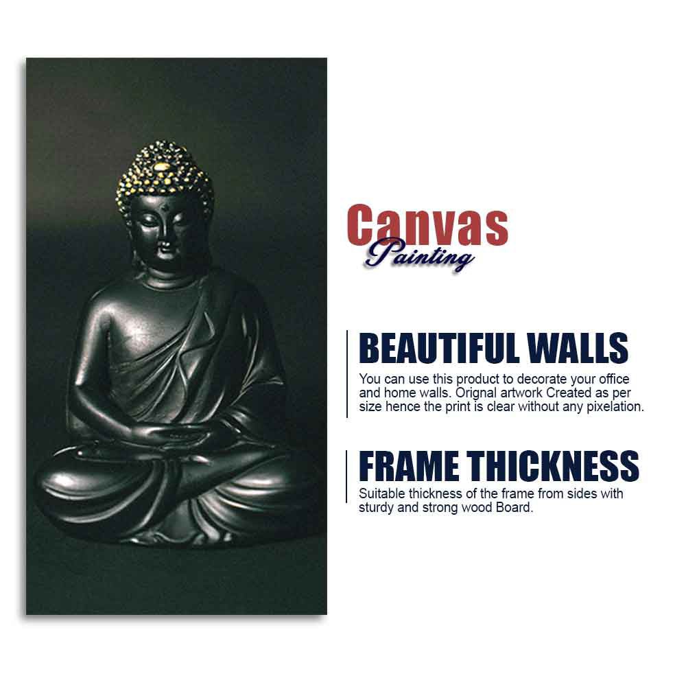 Sculpture of Gautam Buddha Canvas Wall Painting - Decor Smart