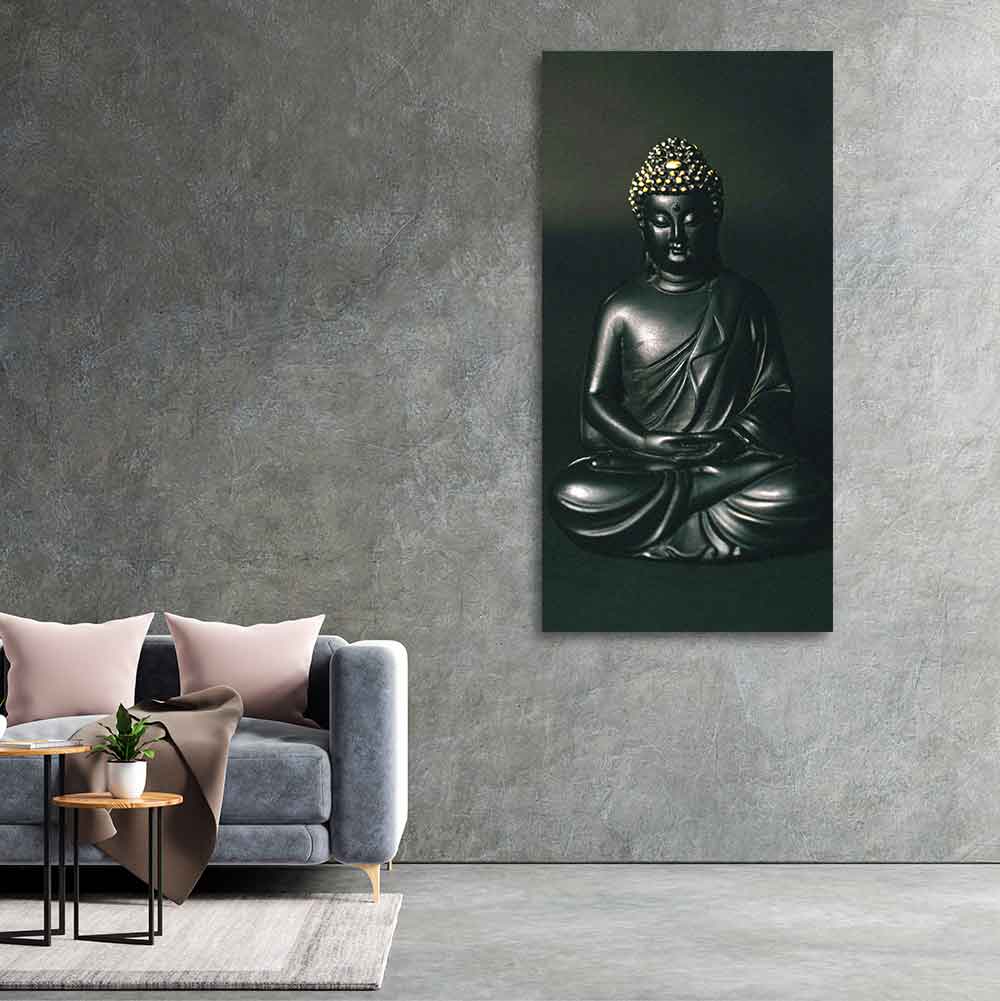 Sculpture of Gautam Buddha Canvas Wall Painting - Decor Smart