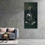 Sculpture of Gautam Buddha Canvas Wall Painting - Decor Smart
