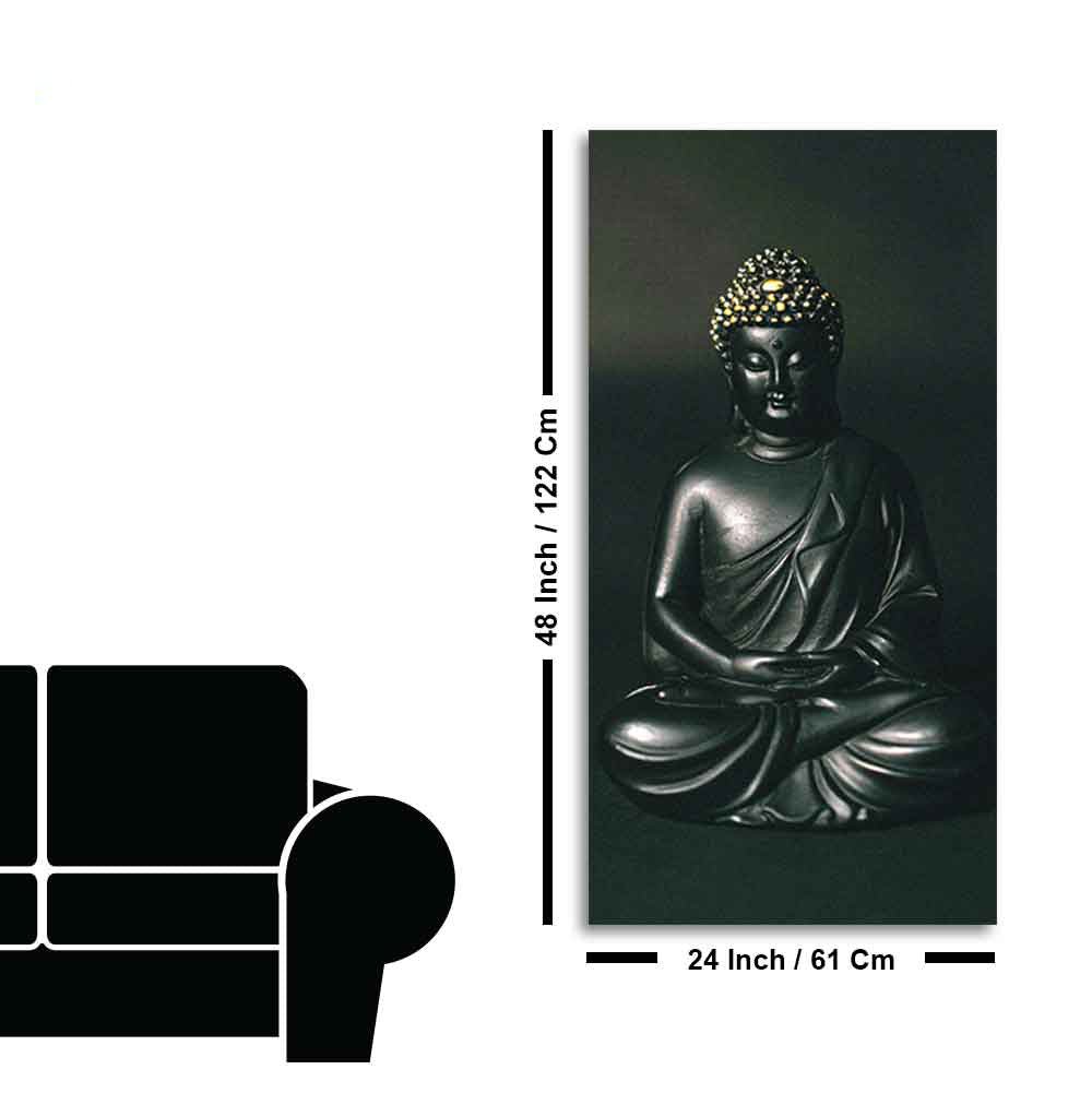 Sculpture of Gautam Buddha Canvas Wall Painting - Decor Smart