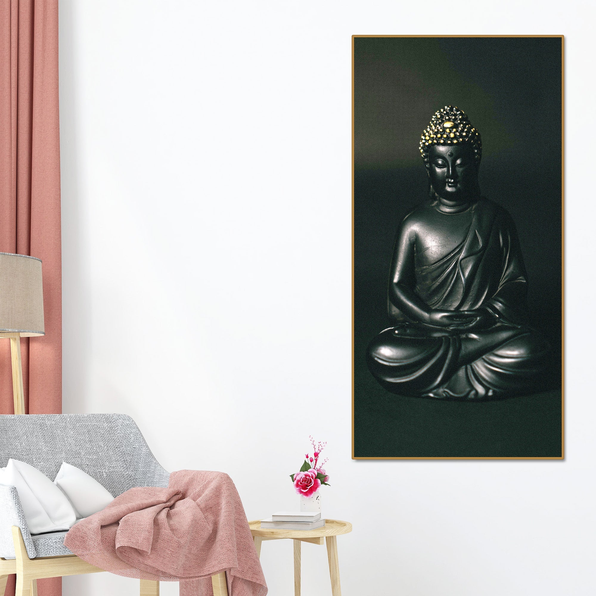 Sculpture of Gautam Buddha Canvas Wall Painting - Decor Smart