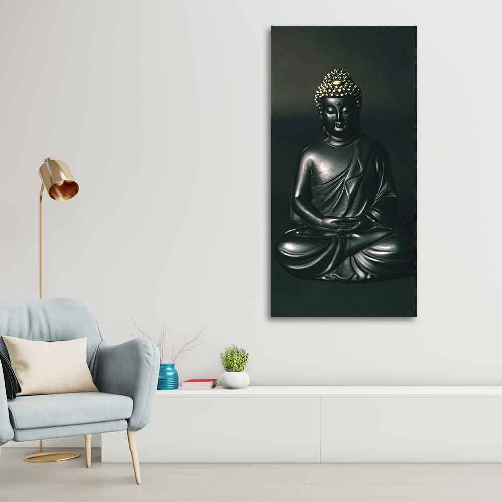 Sculpture of Gautam Buddha Canvas Wall Painting - Decor Smart