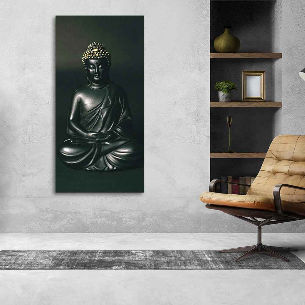 Sculpture of Gautam Buddha Canvas Wall Painting - Decor Smart