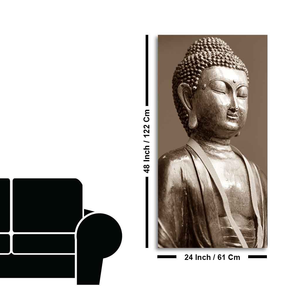 Sculpture of God Buddha Canvas Wall Painting - Decor Smart